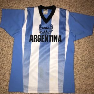 XARA Argentina Strip Soccer Jersey Youth Size L